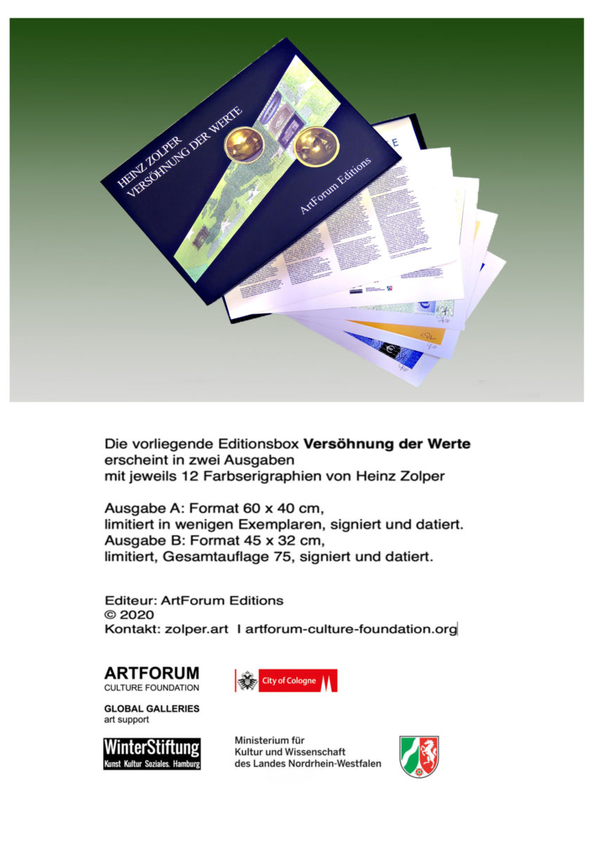 ZOLPER - Versöhnung der Werte. Editionsbox, ArtForum Editions