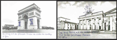 Entwürfe für den Arc de Triomphe und das Brandenburger Tor. (c) Heinz Zolper