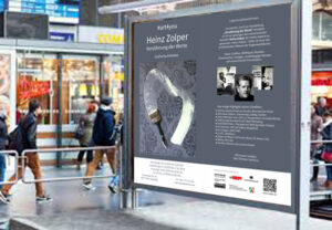 Heinz Zolper, Projektausstellung: Versöhnung der Werte, Werbetafel